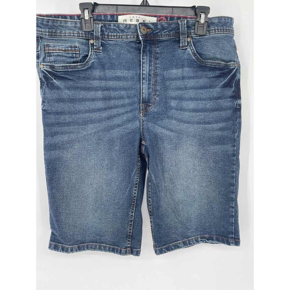 Artful Rebel Men's Jax Slim jeans Bermuda short Blue size 36